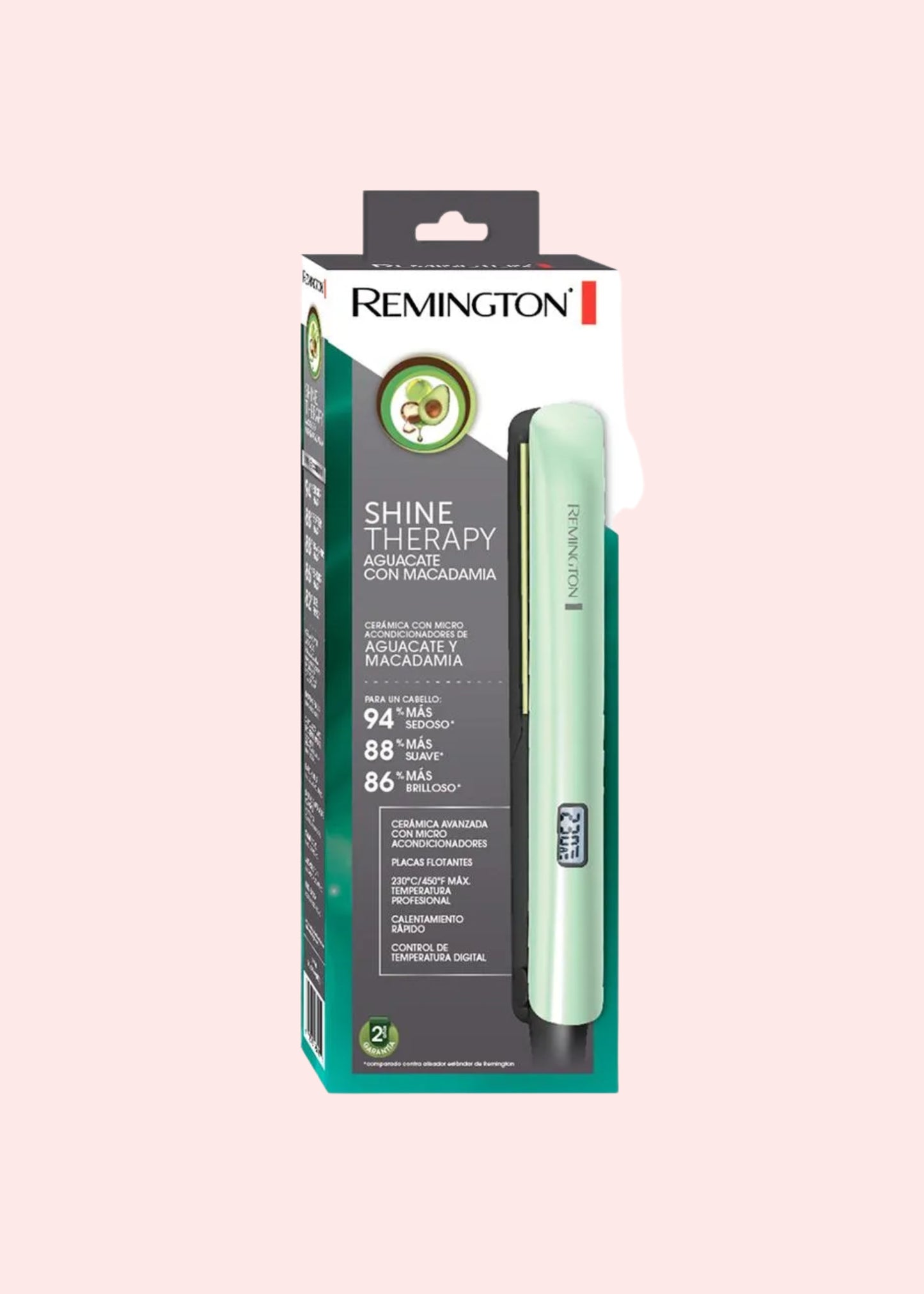 REMINGTON PLANCHA SHINE THERAPHY AGUACATE S9960