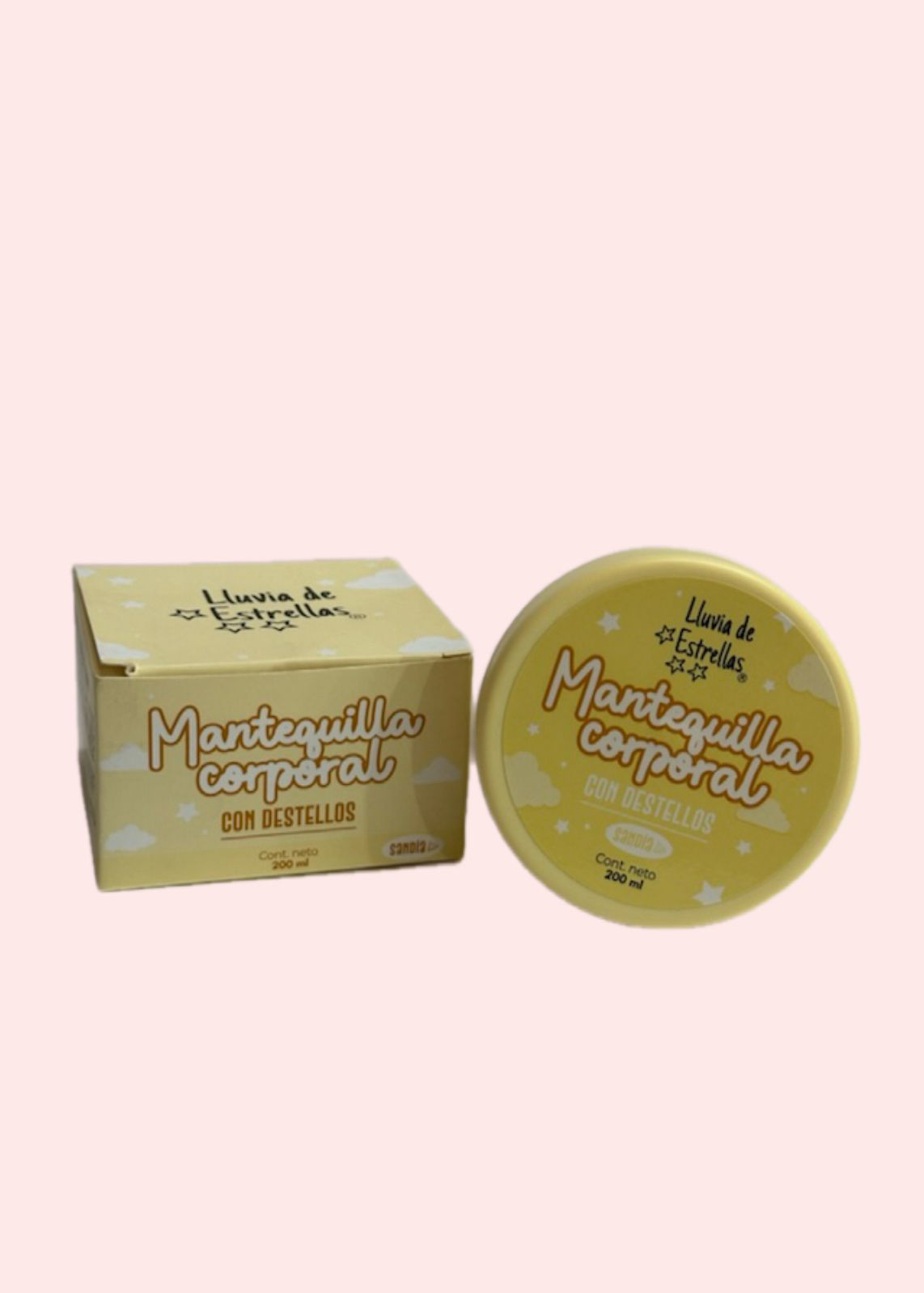 LLUVIA DE ESTRELLAS MANTEQUILLA CORPORAL CON DESTELLOS SANDIA 200 ML