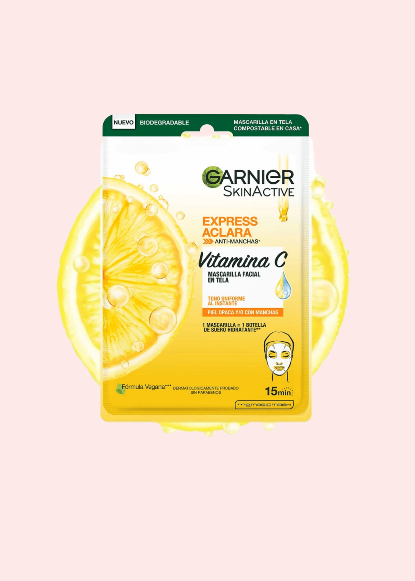 GARNIER MASCARILLA FACIAL EXPRESS VITAMINA C Y LIMON 28GR