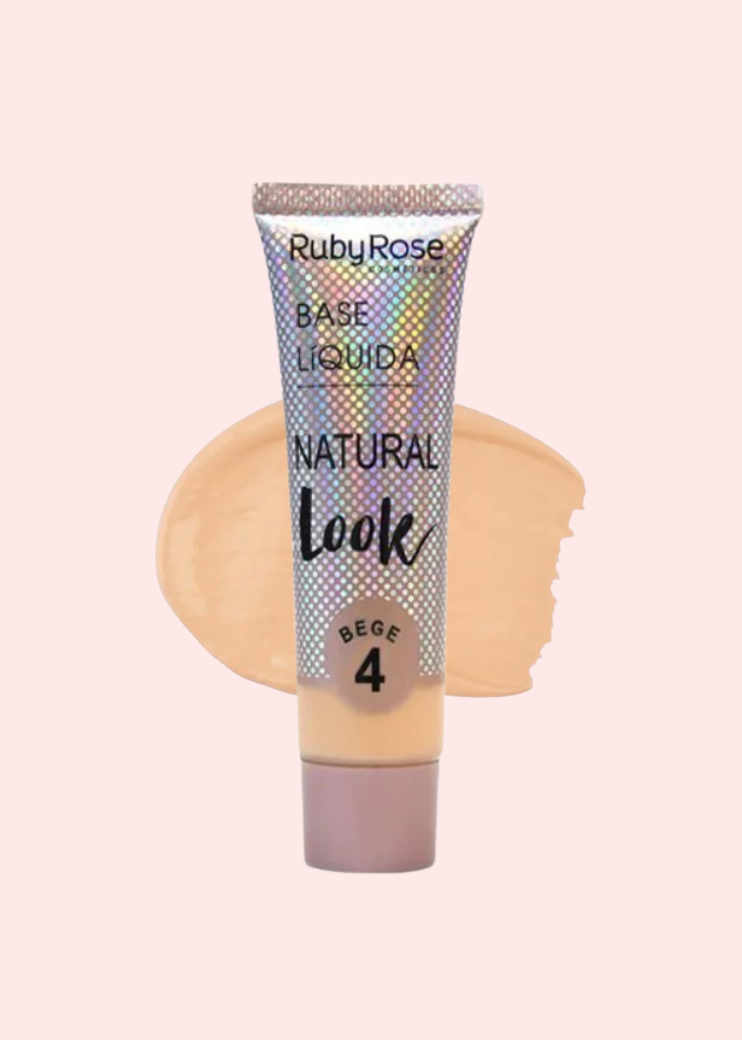 RUBY ROSE BASE LIQUIDA NATURAL LOOK BEIGE #4 HB- 8051