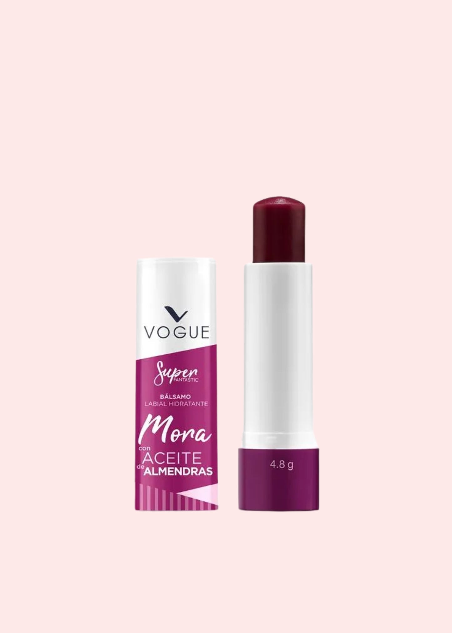 VOGUE BALSAMO LABIAL MORA CON ACEITE DE ALMENDRA S4.8GR