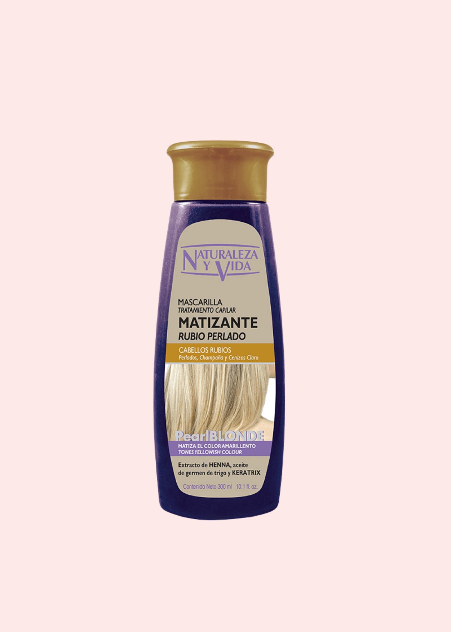 NATURALEZA Y VIDA MASCARILLA MATIZANTE RUBIO PERLADO 300 ML