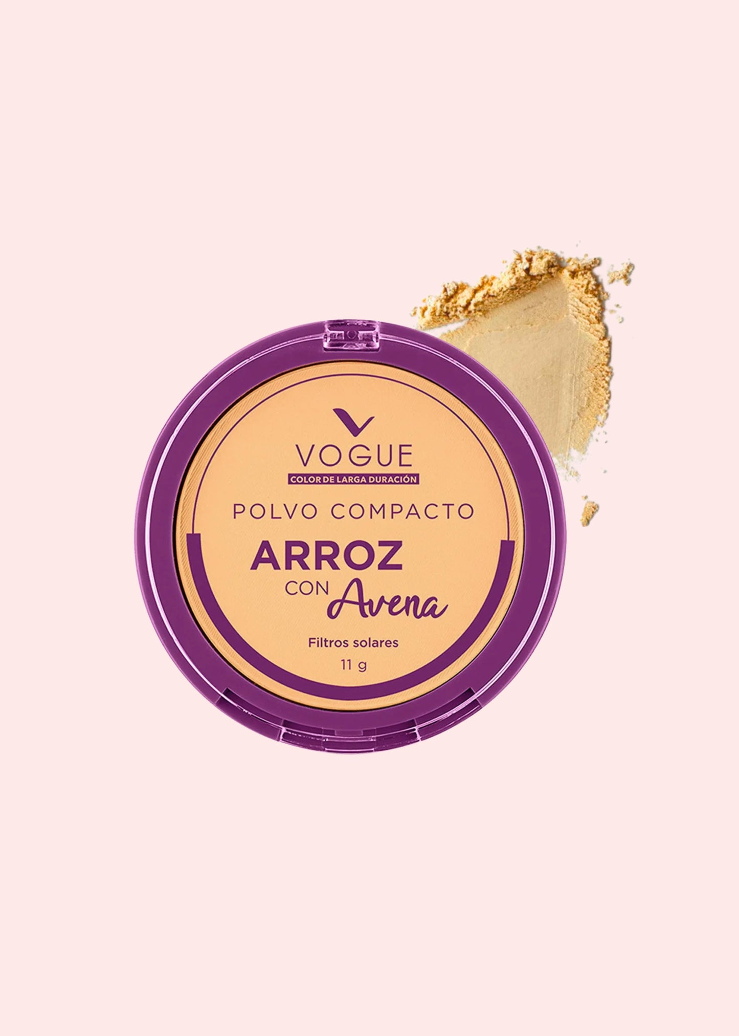 VOGUE POLVO COMPACTO ARROZ Y AVENA VAINILLA 11GR