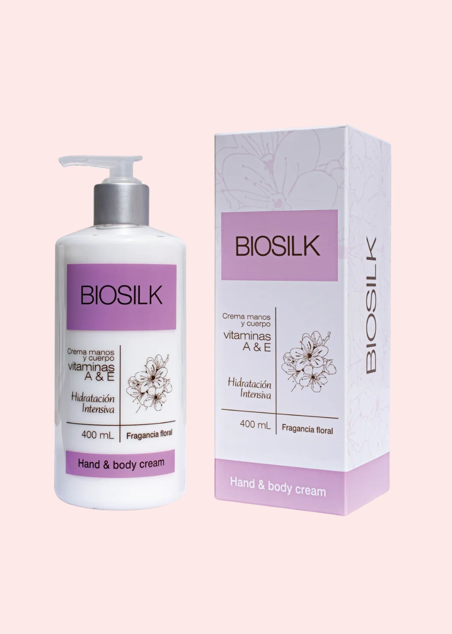 ANA MARIA BIOSILK CREMA MANOS Y CUERPO HIDRATACION INTENSIVA FLORAL 400ML