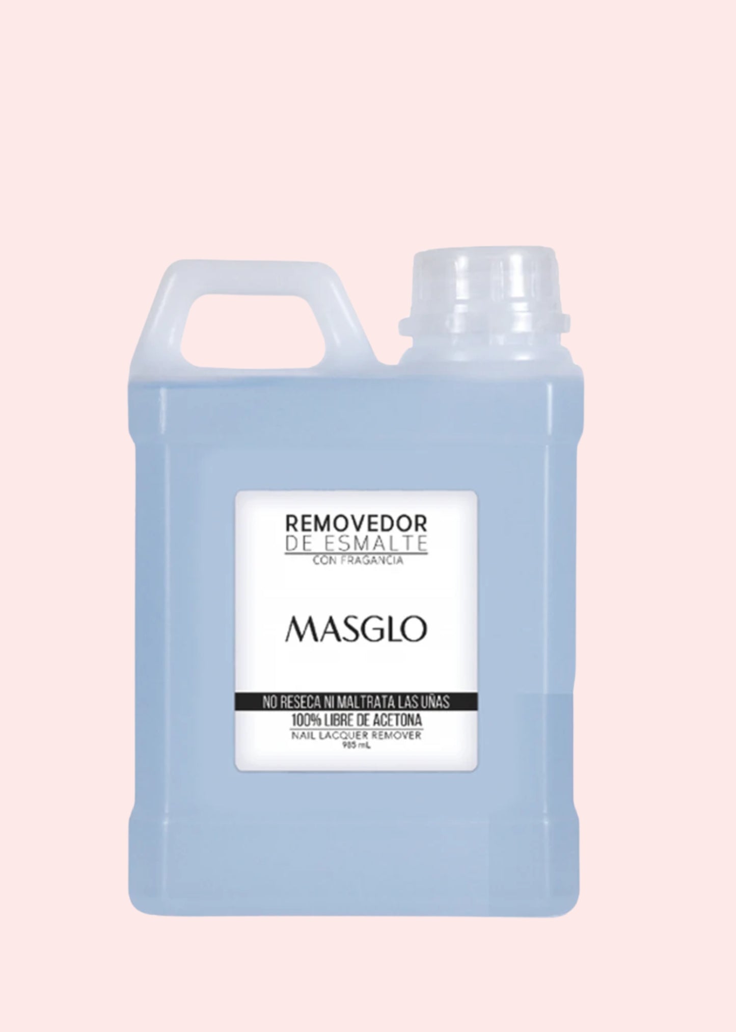 MASGLO REMOVEDOR DE ESMALTE CON FRAGANCIA AZUL 985ML