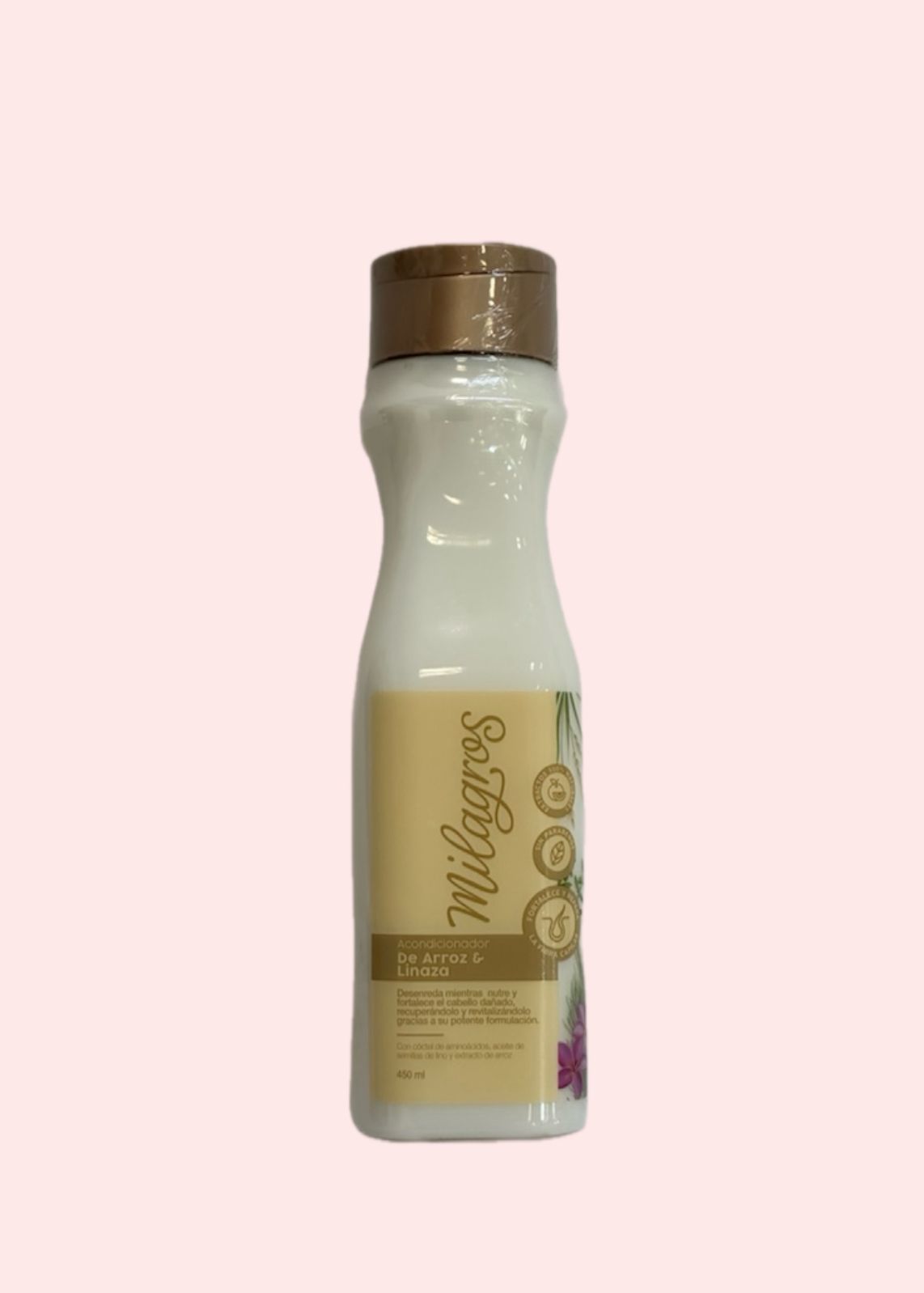 MILAGROS ACONDICIONADOR ARROZ Y LINAZA 450 ML