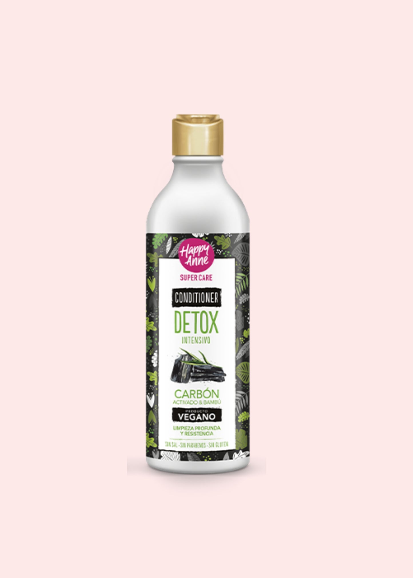 HAPPY ANNE ACONDICIONADOR DETOX INTENSIVO CARBON ACTIVADO Y BAMBU 340ML