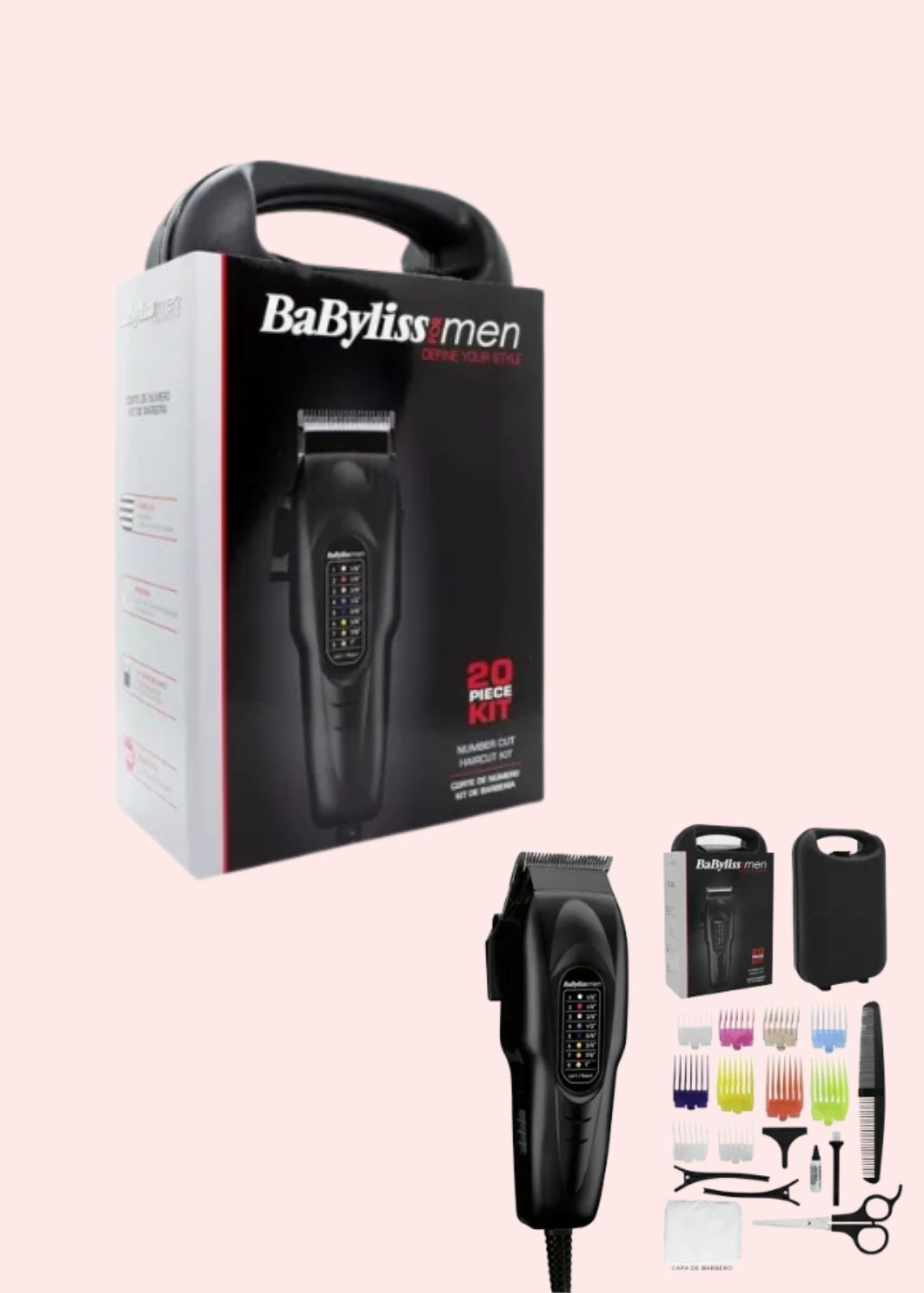 KIT CORTE 20 PIEZAS - BABYLISS FOR MEN