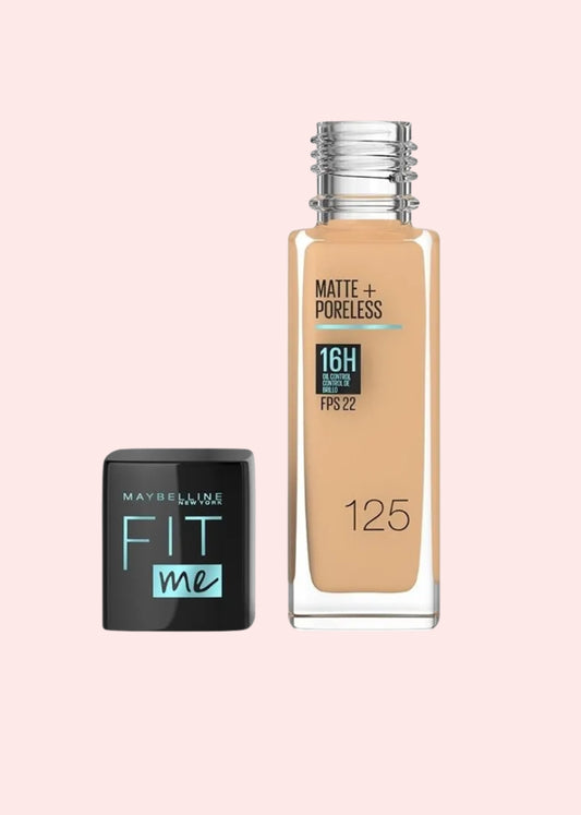 MAYBELLINE FIT ME MATTE+PORE FND 125 NUDE BEIGE 30ML