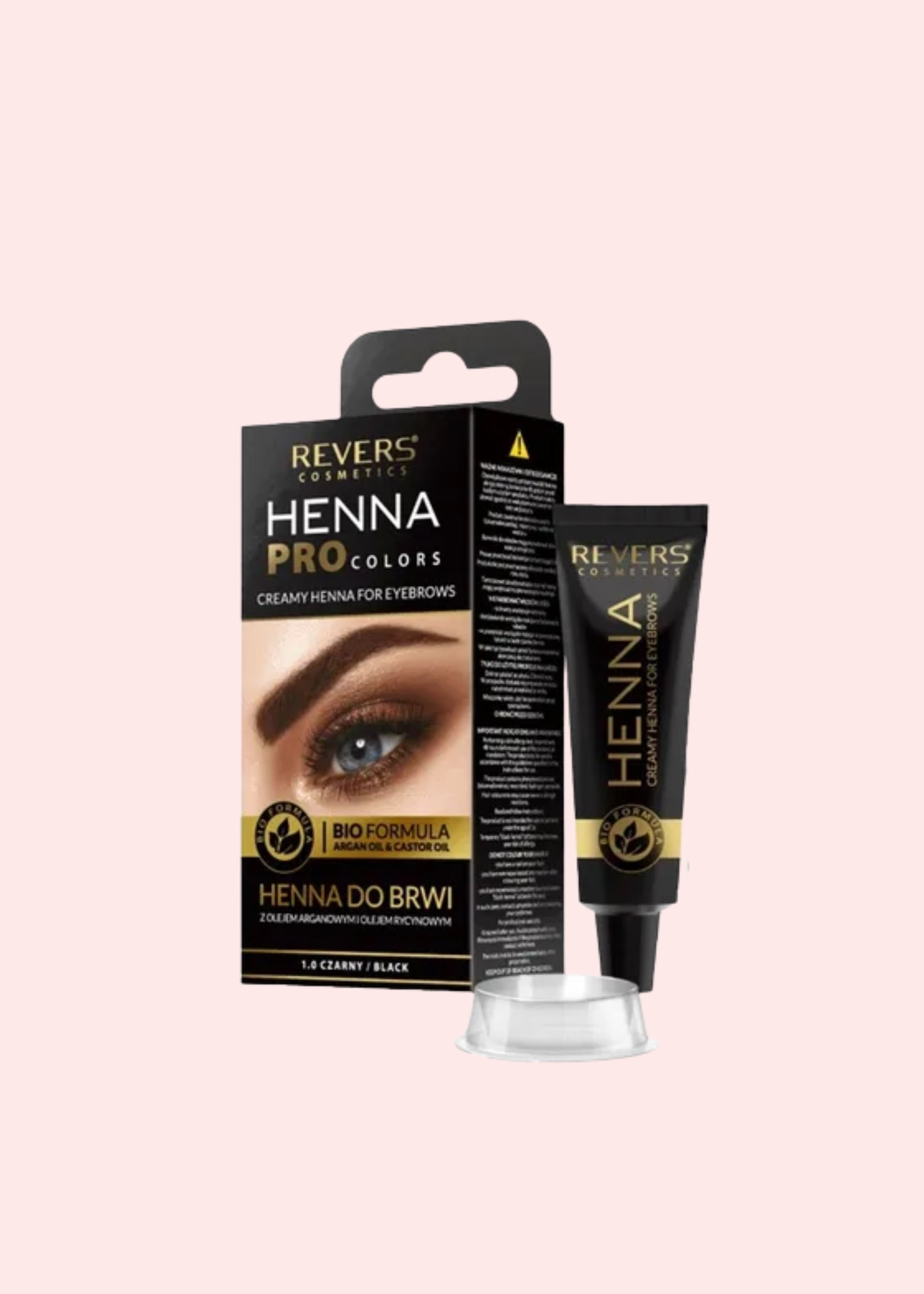 REVERS HENNA PRO COLORS PARA CEJAS X30 ML BLACK / NEGRO