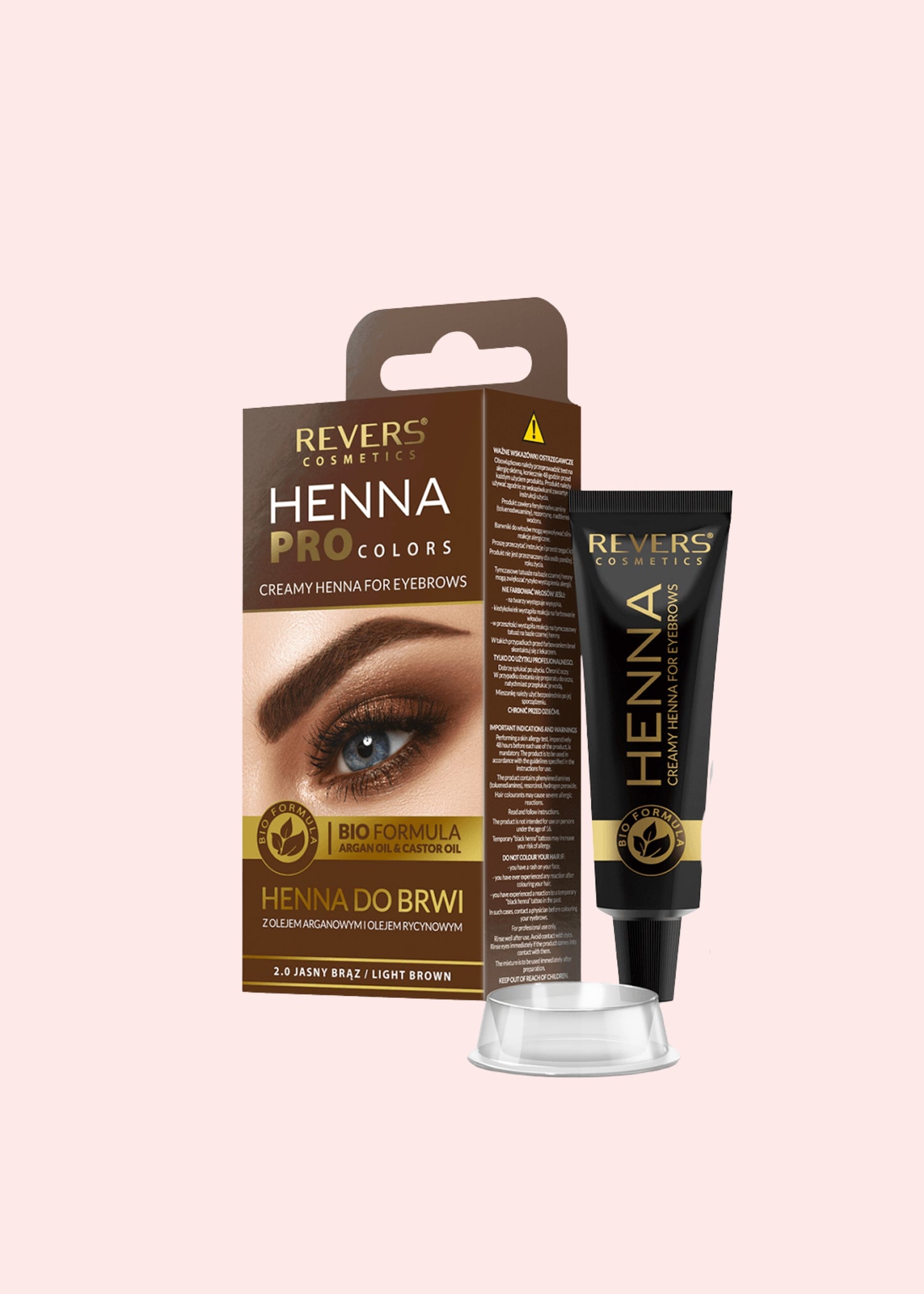 REVERS HENNA PRO COLORS PARA CEJAS X30 ML LIGHT BROWM / MARRON CLARO