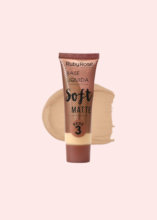 Ruby Rose Base Liquida Soft Matte Bege  N 3 Hb 8050