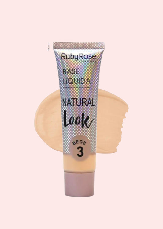 Ruby Rose Base Liquida Natural Look Beige  N3 Hb  8051