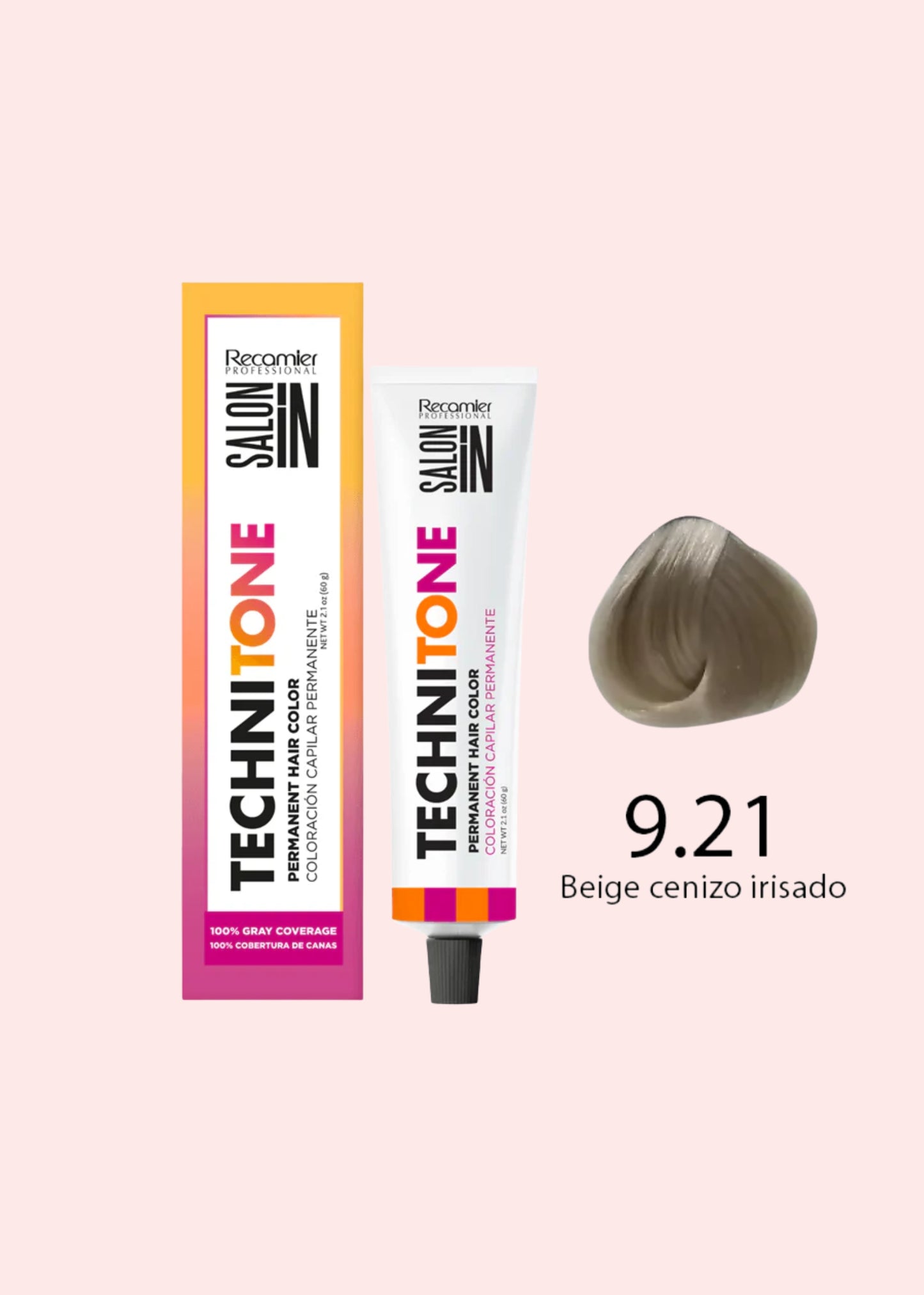 RECAMIER SALON IN TECHNI TONE TINTE 9.21 BEIGE CENIZO IRISADO