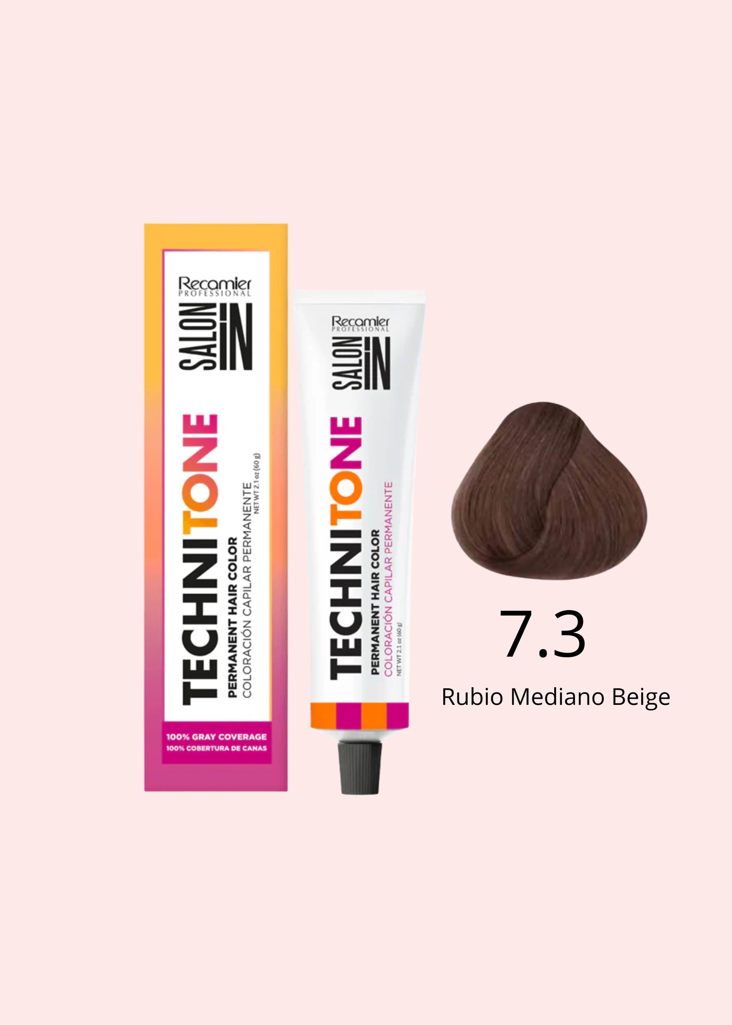 RECAMIER SALON IN TECHNI TONE TINTE 7.3 RUBIO MEDIADO BEIGE
