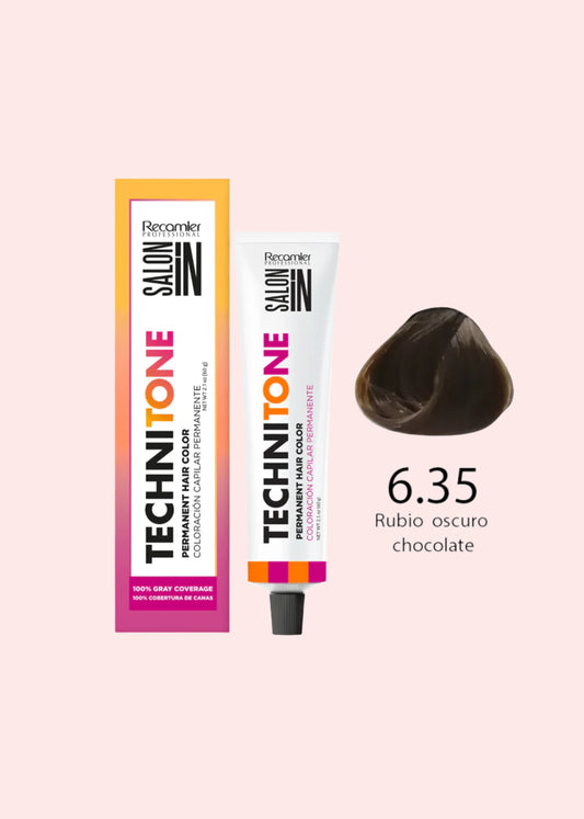RECAMIER SALON IN TECHNI TONE TINTE 6.35 RUBIO OSCURO CHOCOLATE