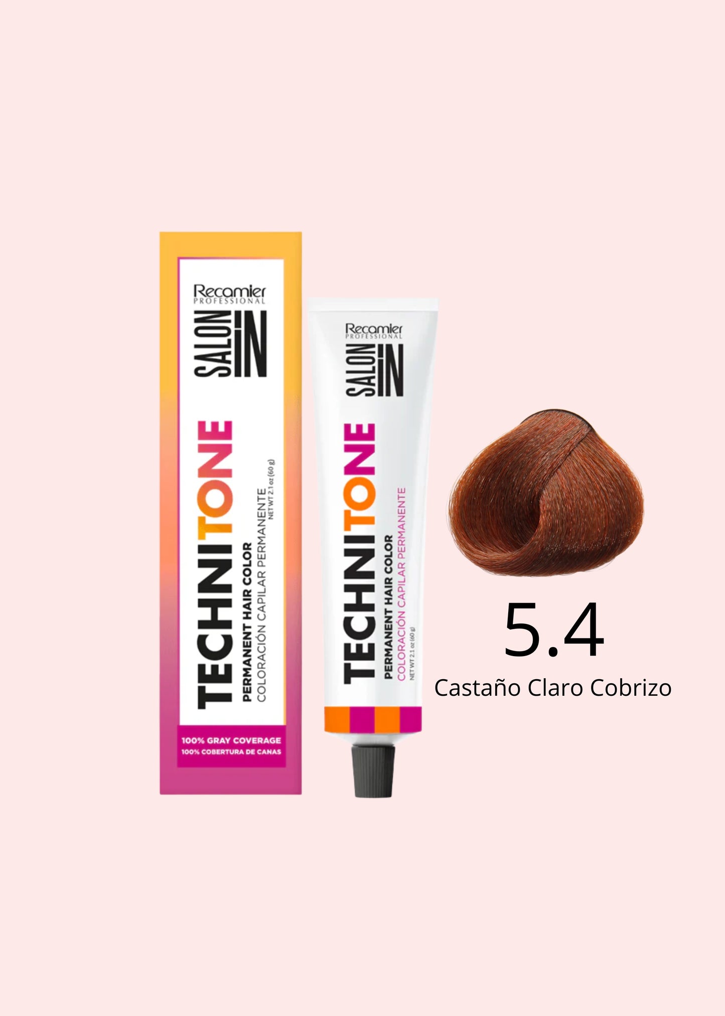 RECAMIER SALON IN TECHNI TONE TINTE 5.4 CASTAÑO CLARO COBRIZO