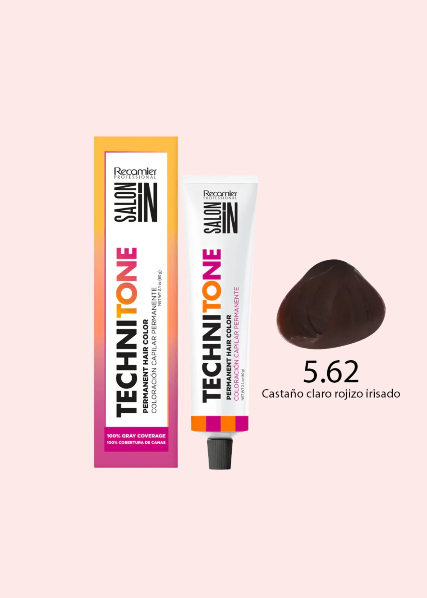 RECAMIER SALON IN TECHNI TONE TINTE 5.62 CASTAÑO CLARO ROJIZO IRISADO