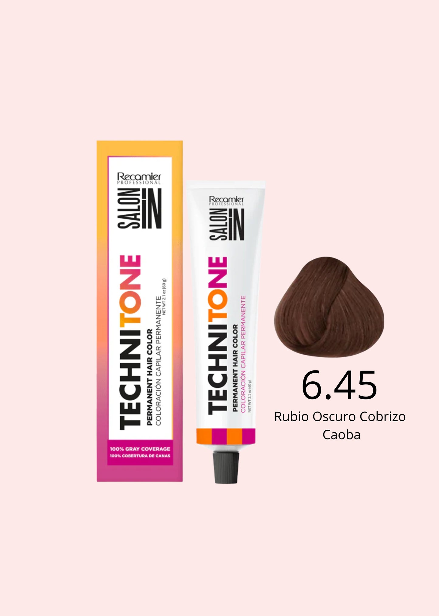 RECAMIER SALON IN TECHNI TONE TINTE 6.45 RUBIO OSCURO COBRIZO CAOBA