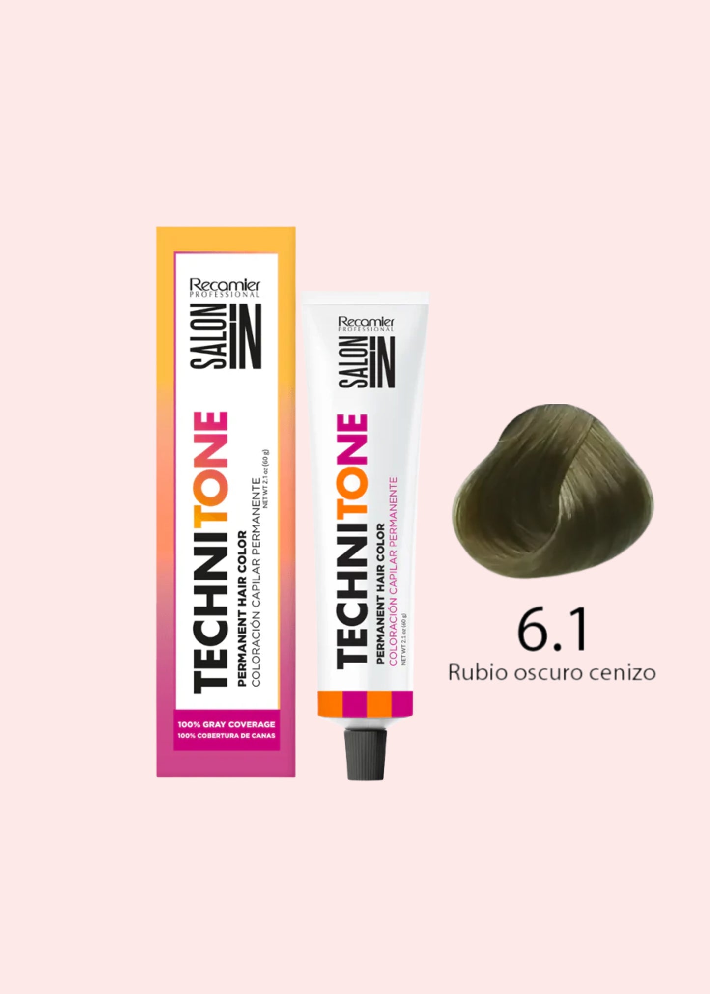 RECAMIER SALON IN TECHNI TONE TINTE 6.1 RUBIO OSCURO CENIZO