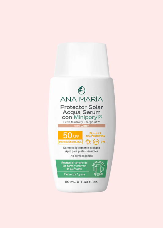 ANA MARIA PROTECTOR SOLAR ACQUA SERUM CON MINIPORYL COLOR 50 SPF 50ML