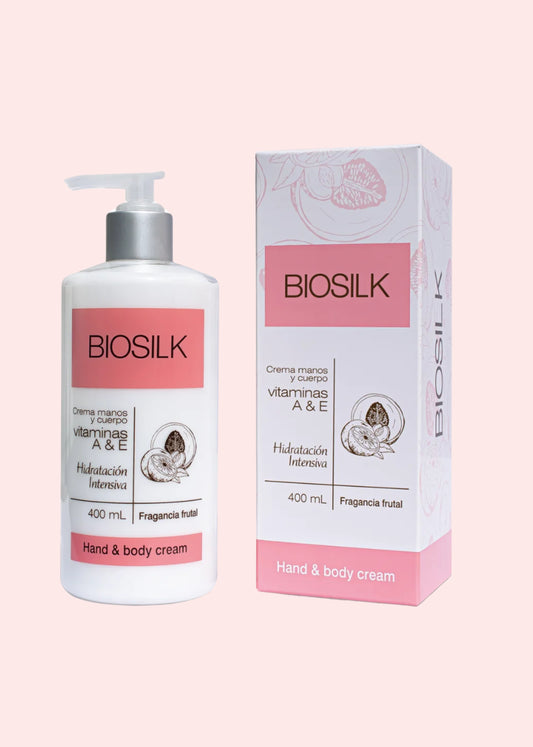 BIOSILK CREMA MANOS Y CUERPO HIDRATACION INTENSIVA FRUTAL 400ML