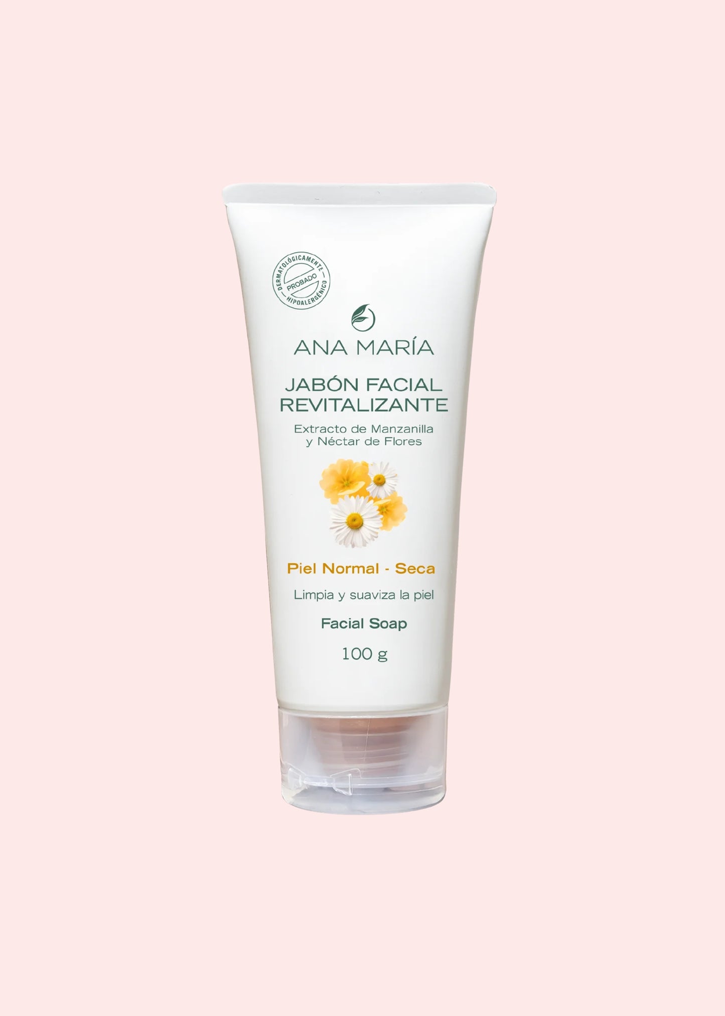 ANA MARIA JABON FACIAL PIEL NORMAL SECA CON MANZANILLA Y MIEL 100GR