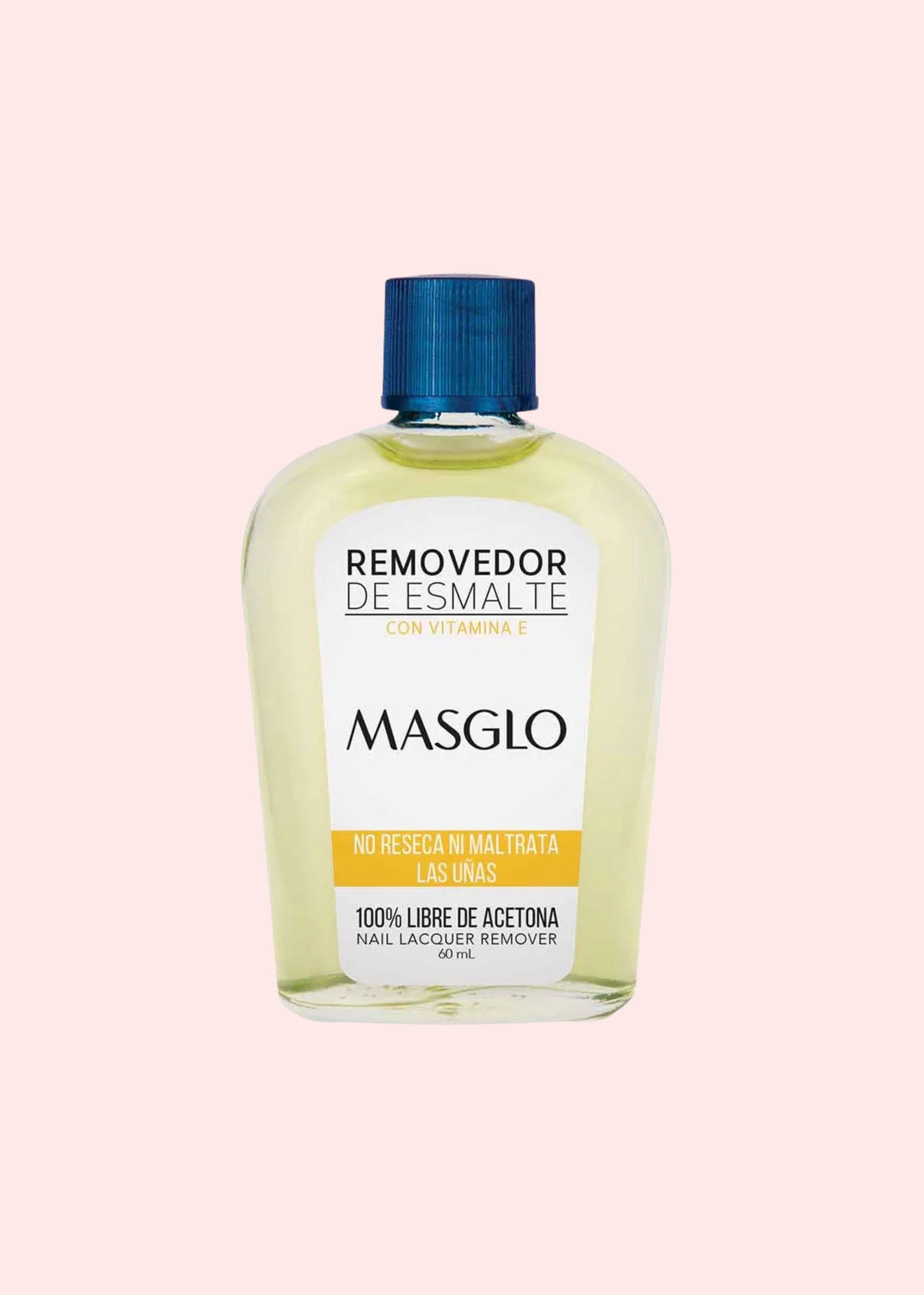 MASGLO REMOVEDOR DE ESMALTE CON VITAMINA E X 60ML