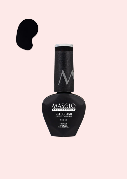 MASGLO GEL POLISH NEGRO 7ML
