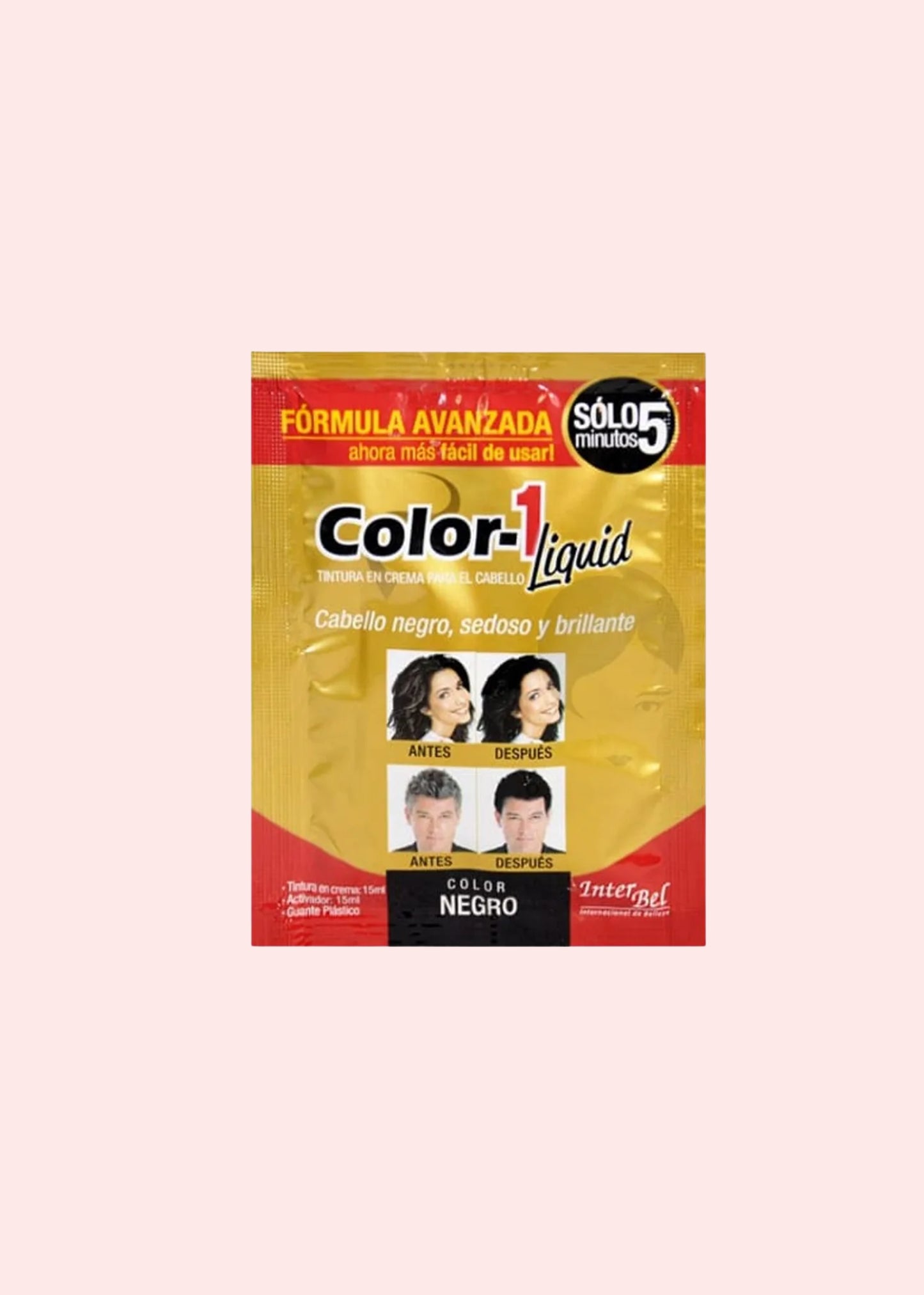 COLOR-1 TINTURA CREMA LIQUIDA NEGRO 15 ML SOBRE