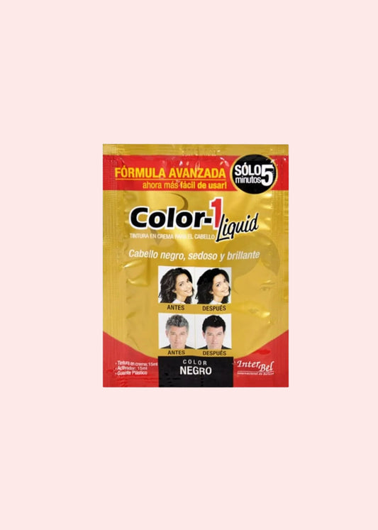 COLOR-1 TINTURA CREMA LIQUIDA NEGRO 15 ML SOBRE