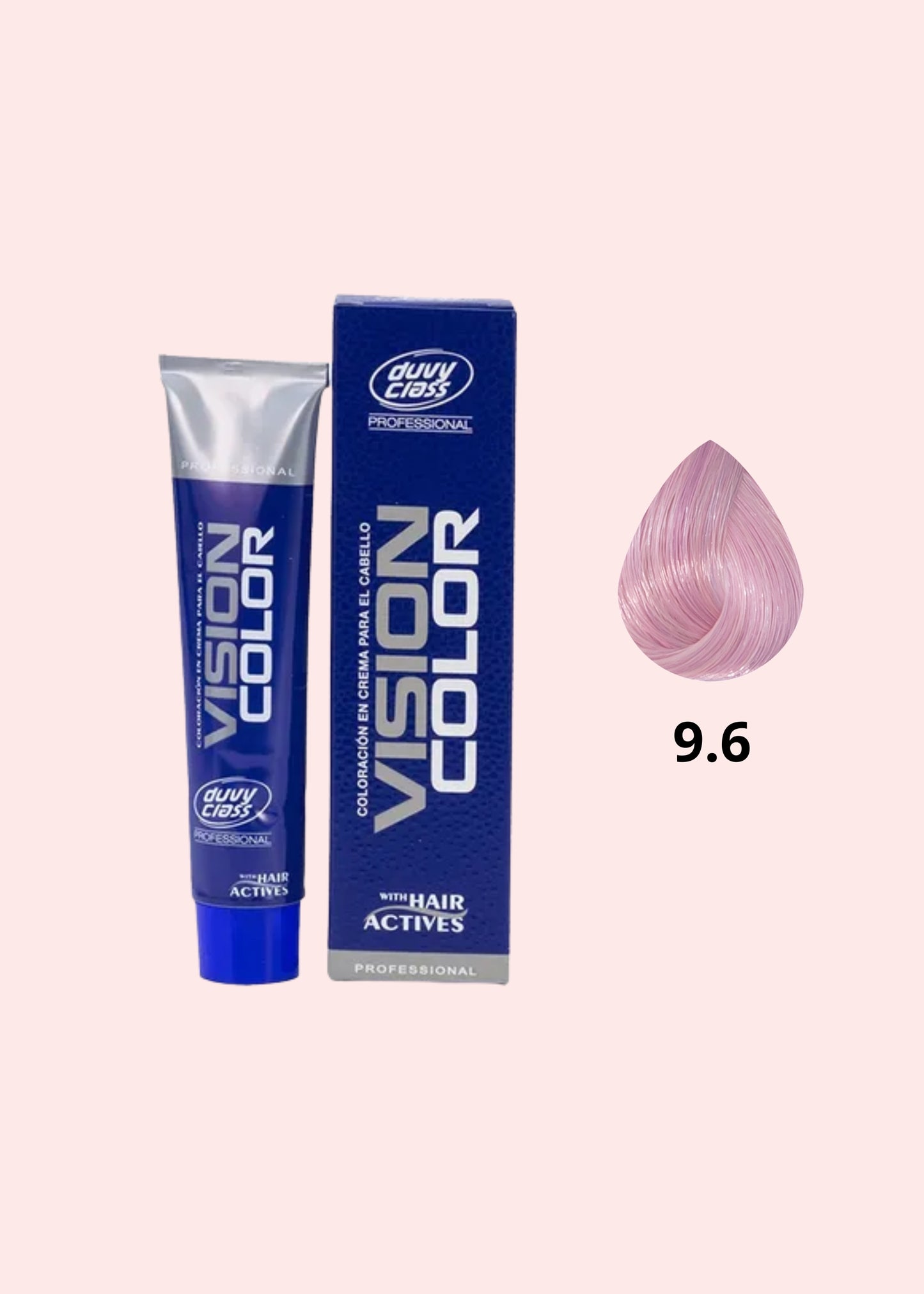 DUVY CLASS TINTE 9.6 RUBIO MUY CLARO PASTEL ROSA METAL
