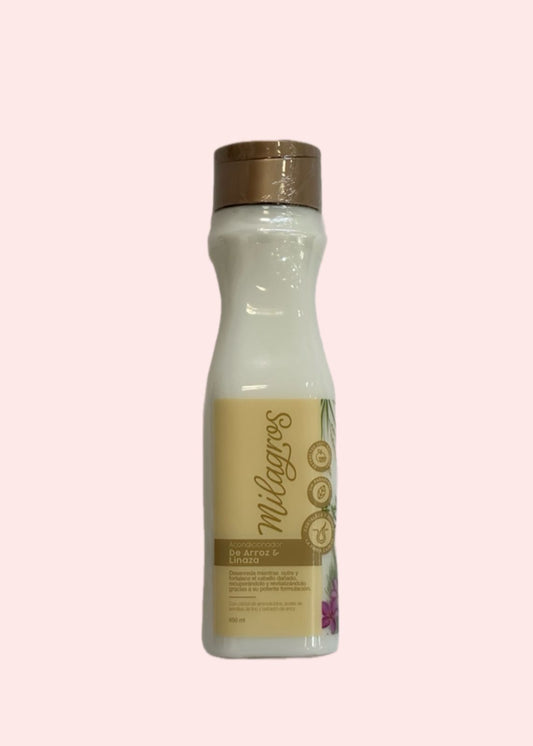 MILAGROS ACONDICIONADOR ARROZ Y LINAZA 450 ML