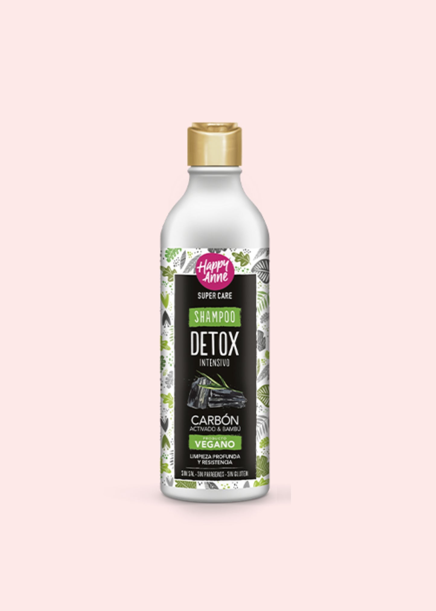 HAPPY ANNE SHAMPOO DETOX INTENSIVO CARBON ACTIVADO Y BAMBU 340ML