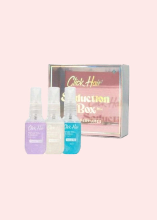 CLICK HAIR PERFUMES X 3 MORADO AZUL TRANSPARENTE (PERFUMES DULCES)