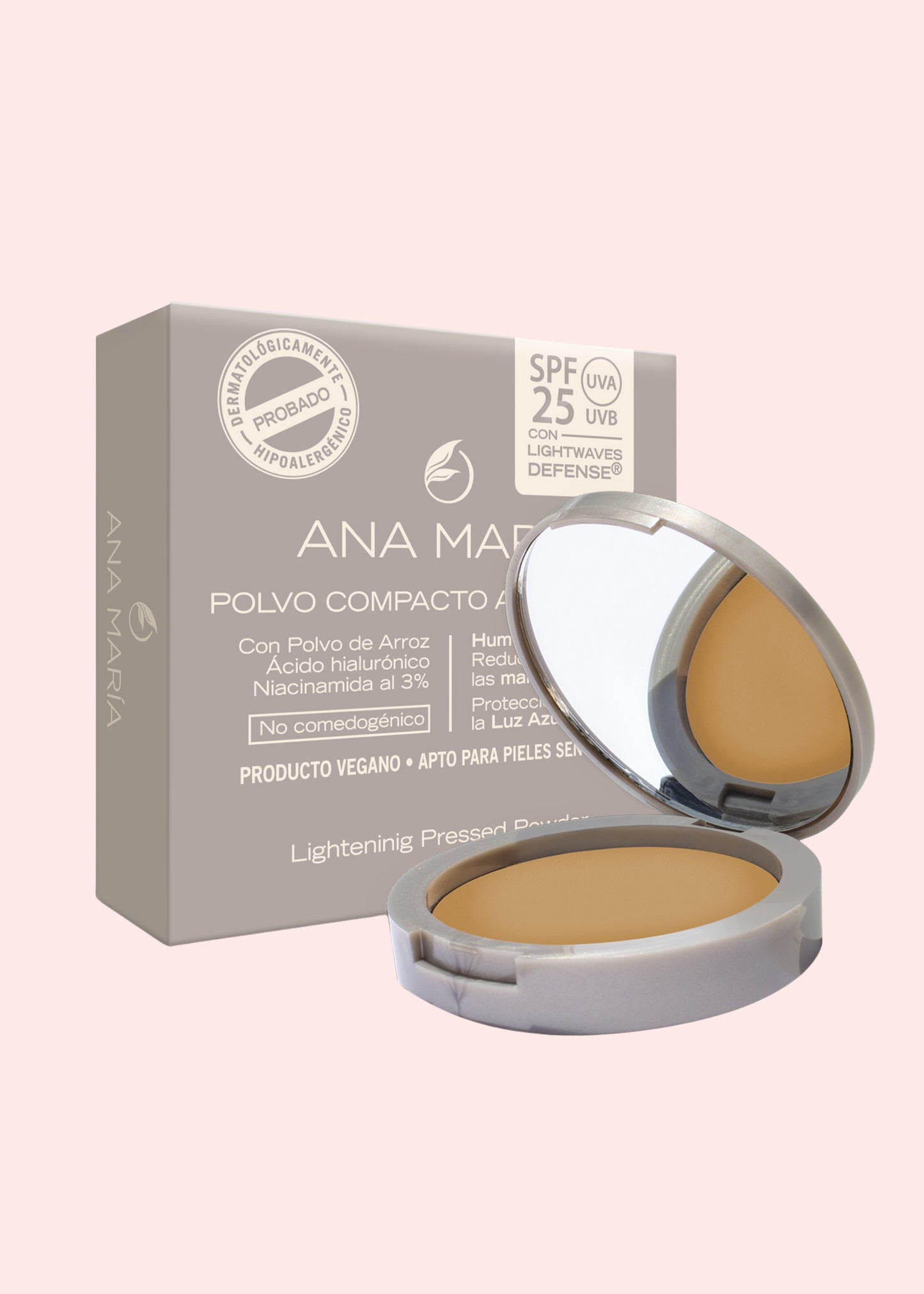 Ana Maria Polvo Compacto Aclarante Y Humectante Moca 15Gr